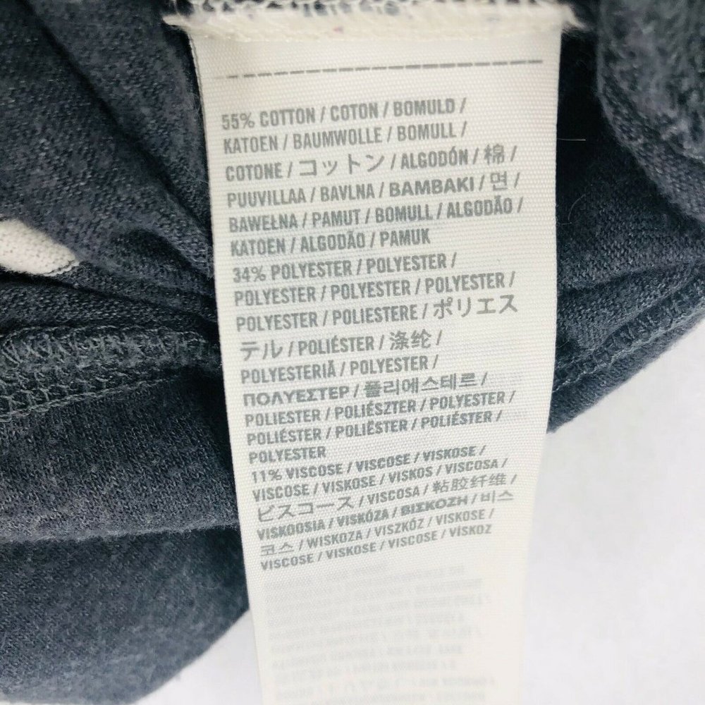 Hollister Sweater Knit Top XS Gray Y2K White Stripes Shirt Long Sleeves Soft - Picture 6 of 11